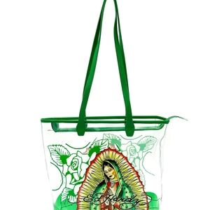 Green Transparent Tote Bag